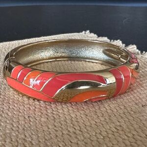 Apt. 9 enamel Boho bangle bracelet orange, gold & pink